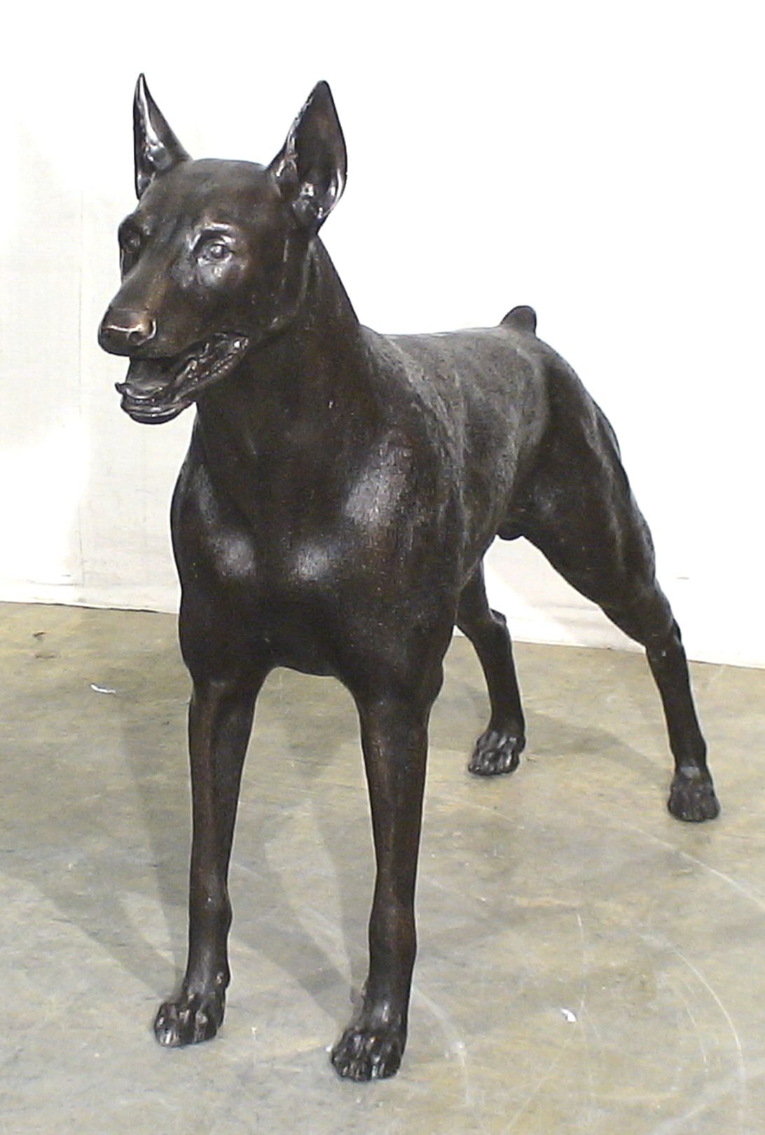 doberman head statue